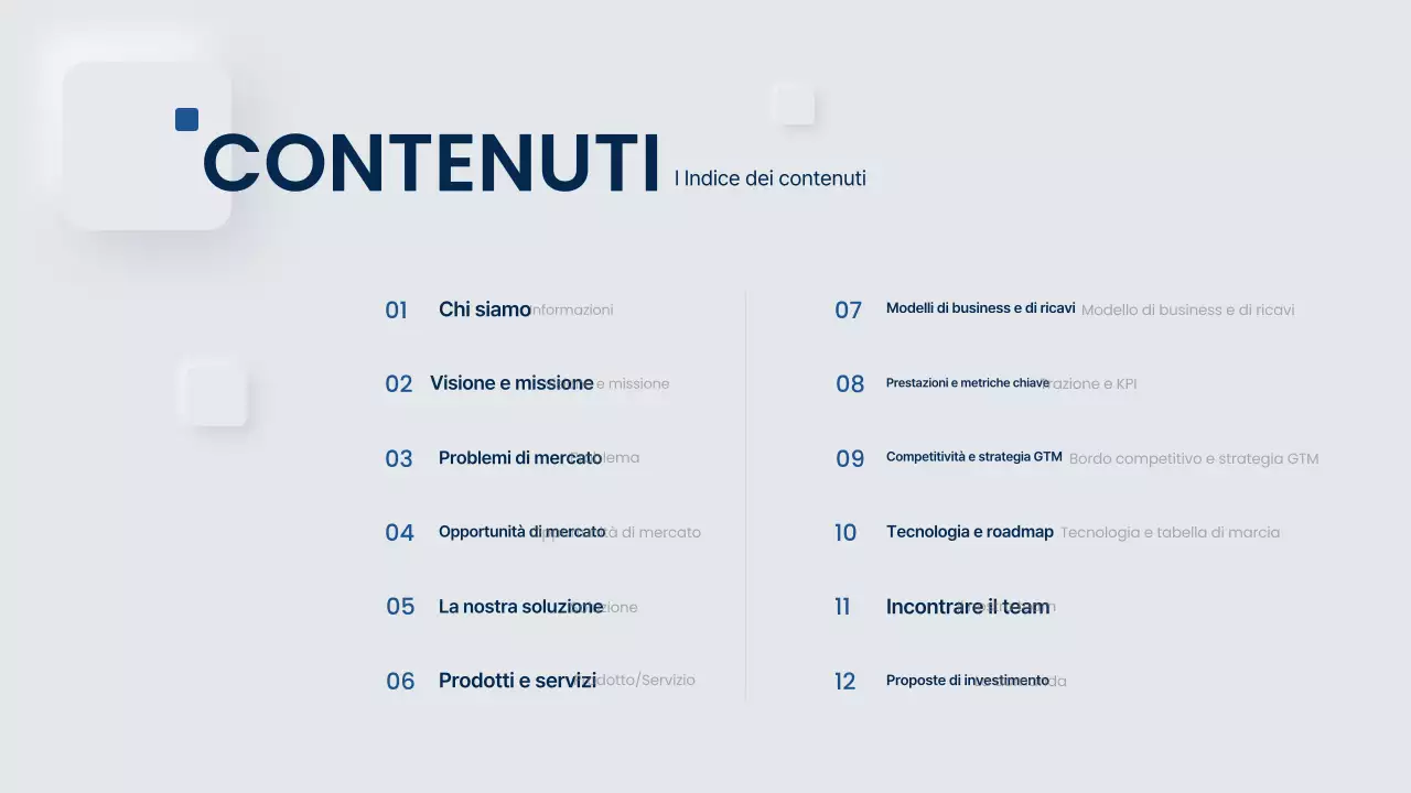 Proposta commerciale moderna in grigio e blu navy