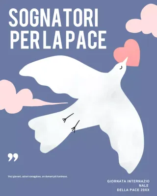 Annuncio di Blue Minimal Peace su Instagram