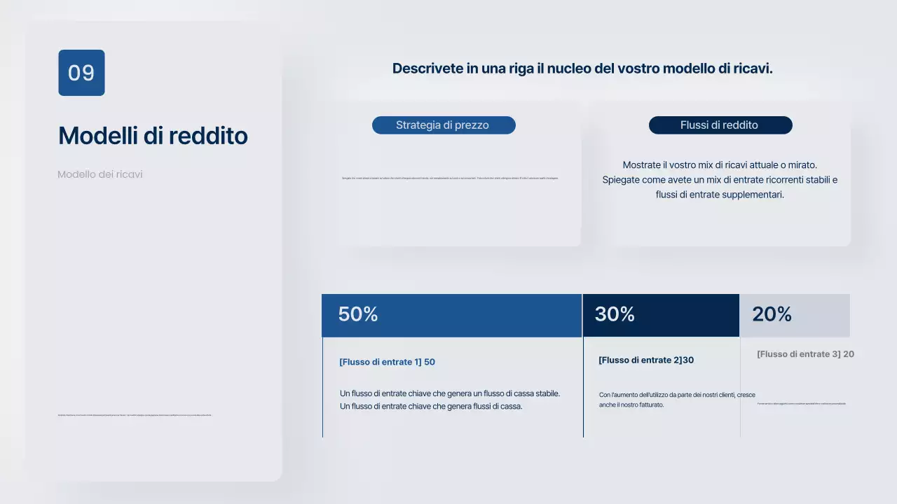 Proposta commerciale moderna in grigio e blu navy