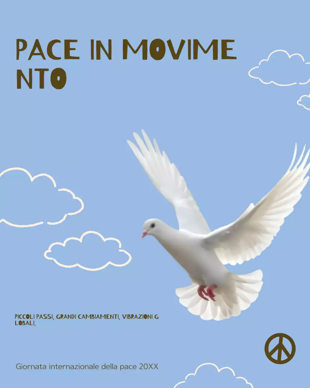 Annuncio di Blue Minimal Peace su Instagram