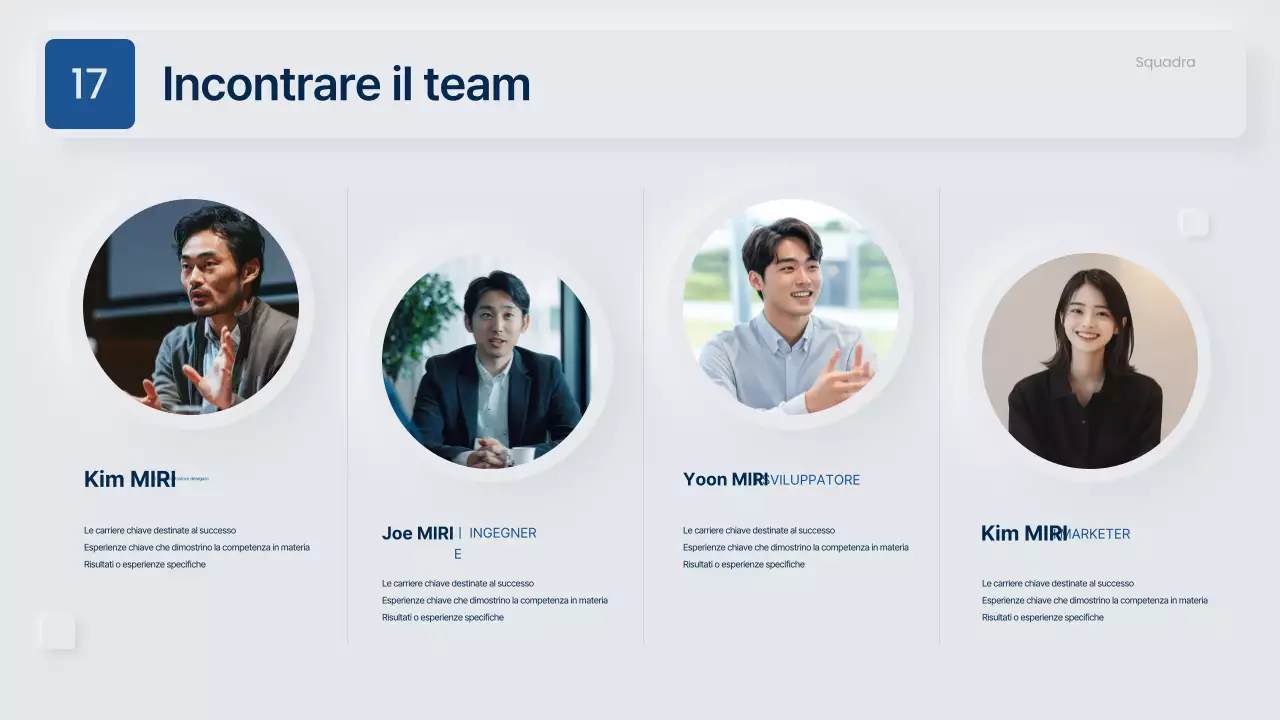 Proposta commerciale moderna in grigio e blu navy