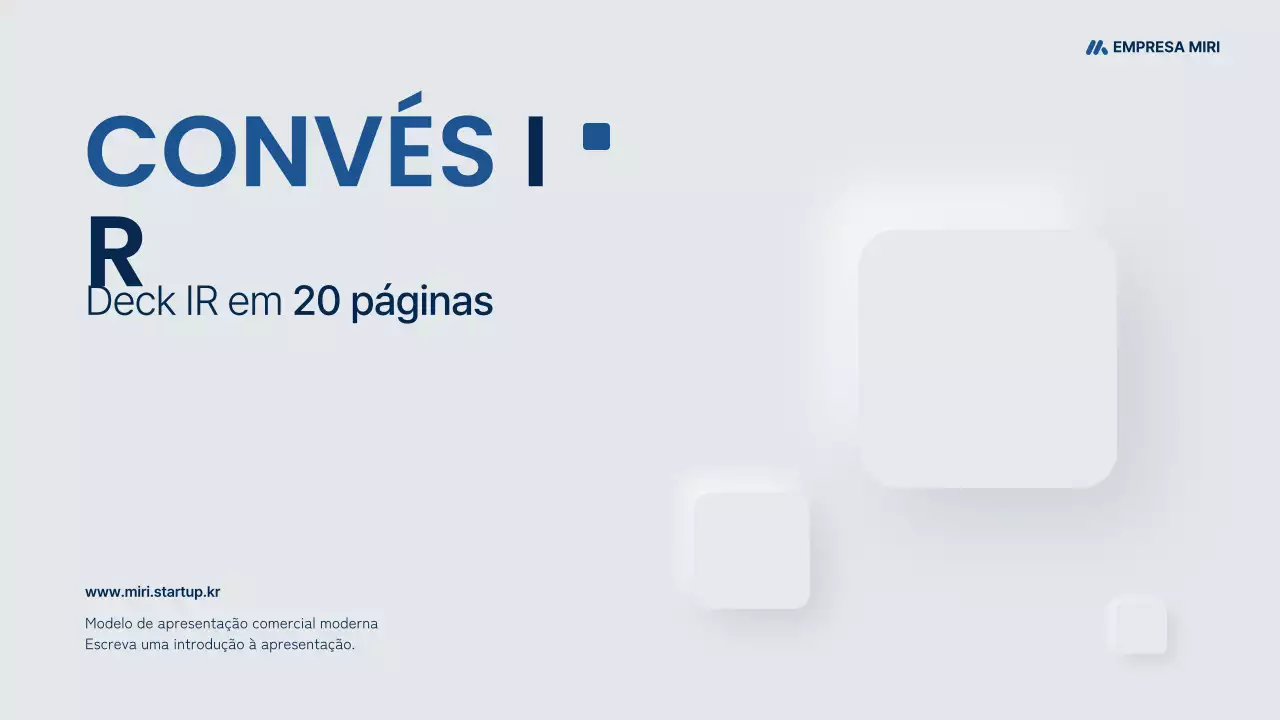 Proposta de negócios moderna em cinza e marinho