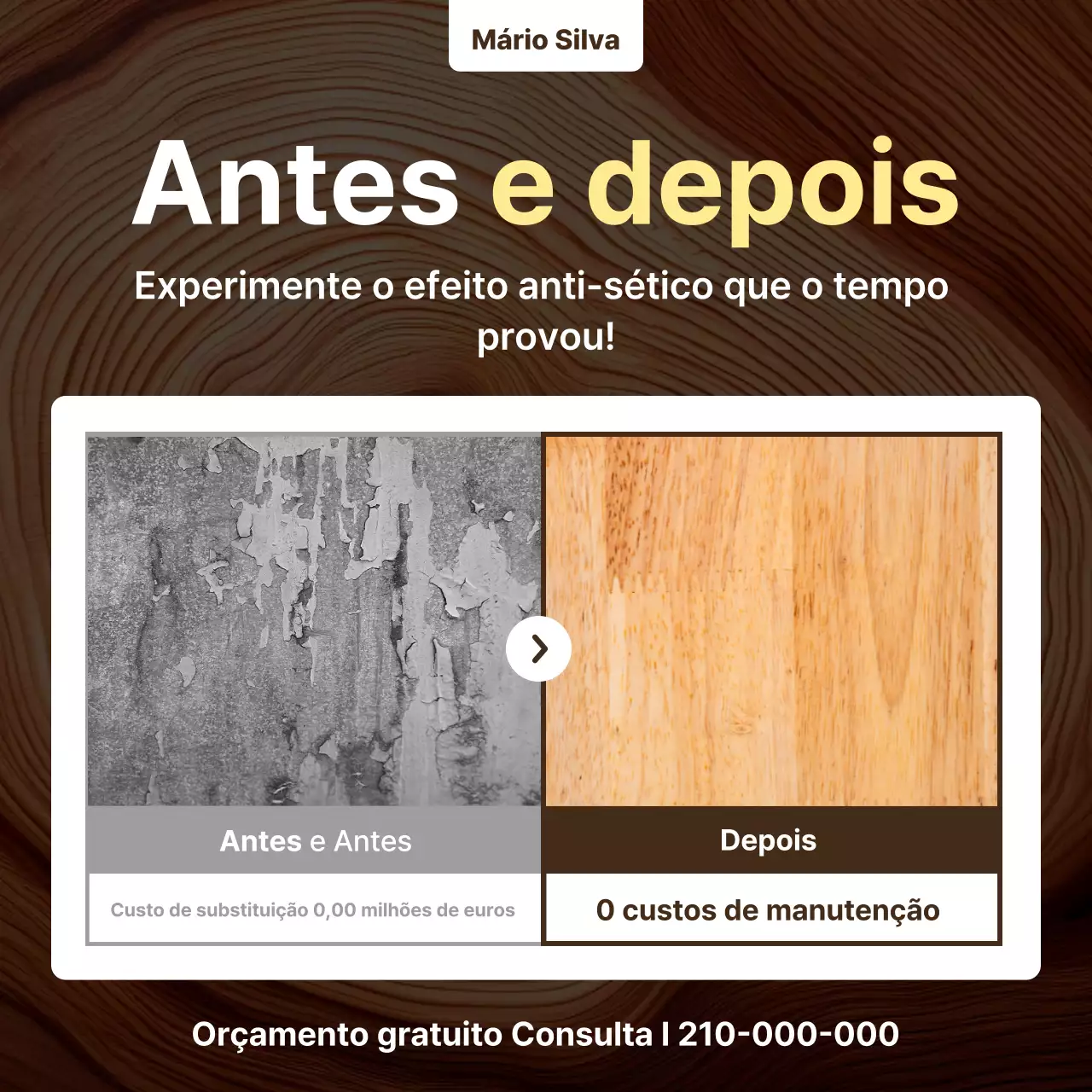 Anúncio de Arquitetura Moderna Marrom