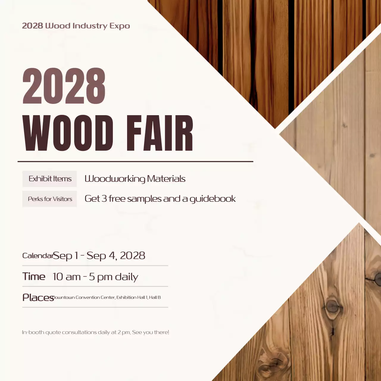 Hướng dẫn triển lãm đơn giản màu nâu