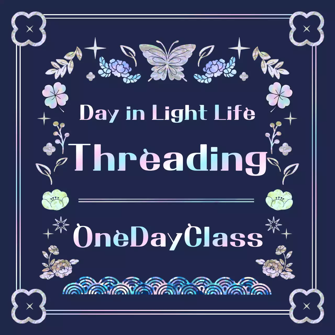 Guide to the one-day class on traditional mother-of-pearl lacquerware crafts in navy blue