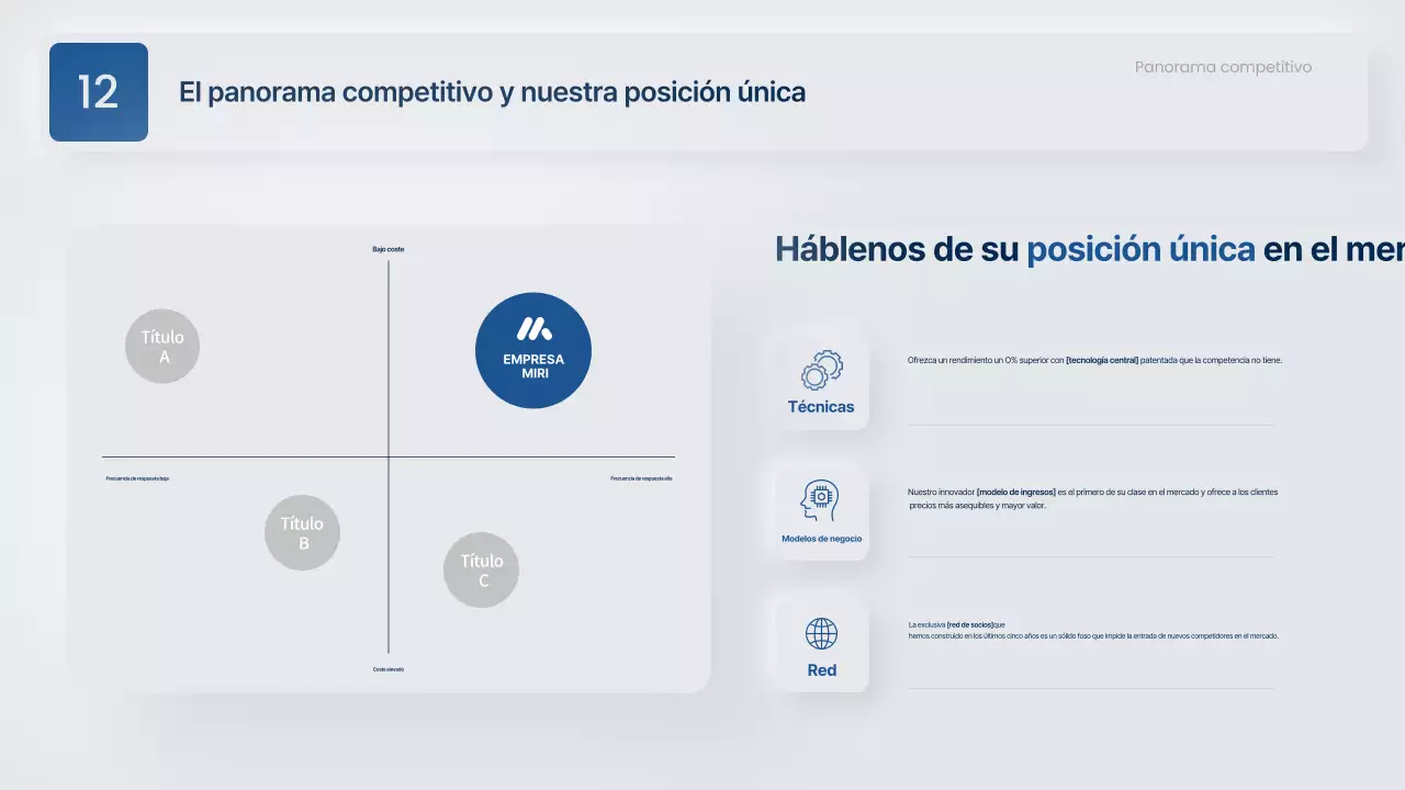 Propuesta de negocio moderna en gris y azul marino