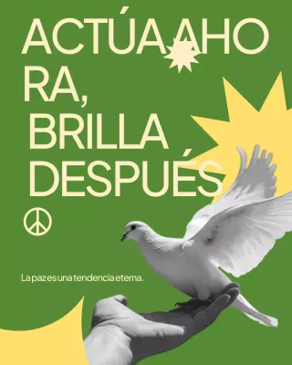 Publicación de Instagram del anuncio de paz de Blue Minimalp