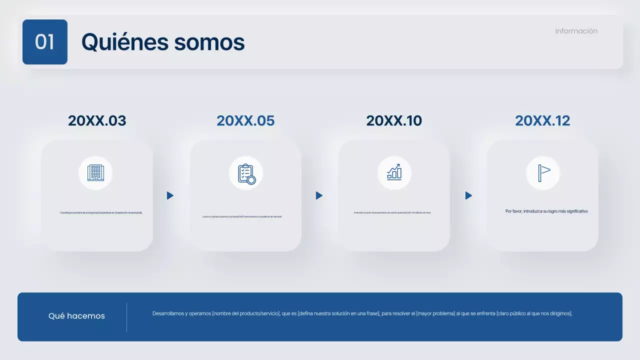 Propuesta de negocio moderna en gris y azul marino