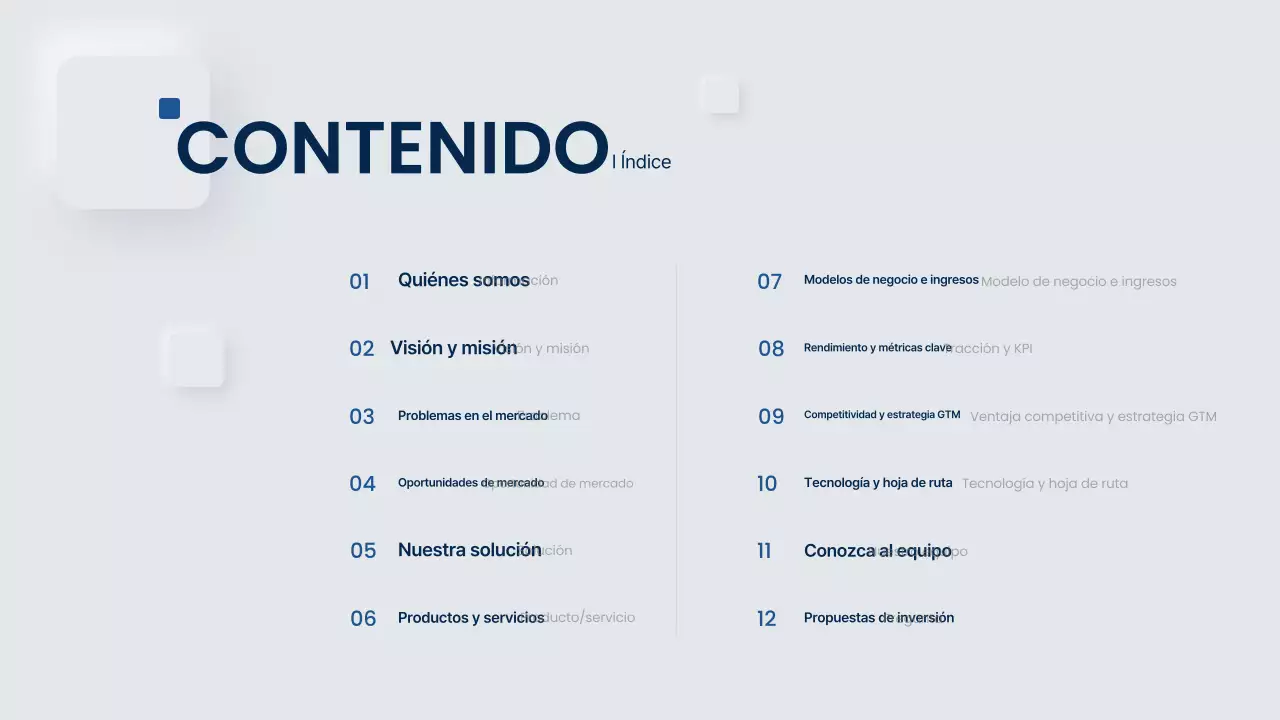 Propuesta de negocio moderna en gris y azul marino