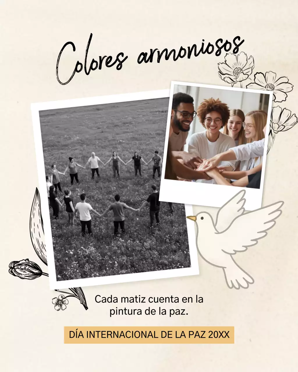 Publicación de Instagram del anuncio de la elegante unidad beige