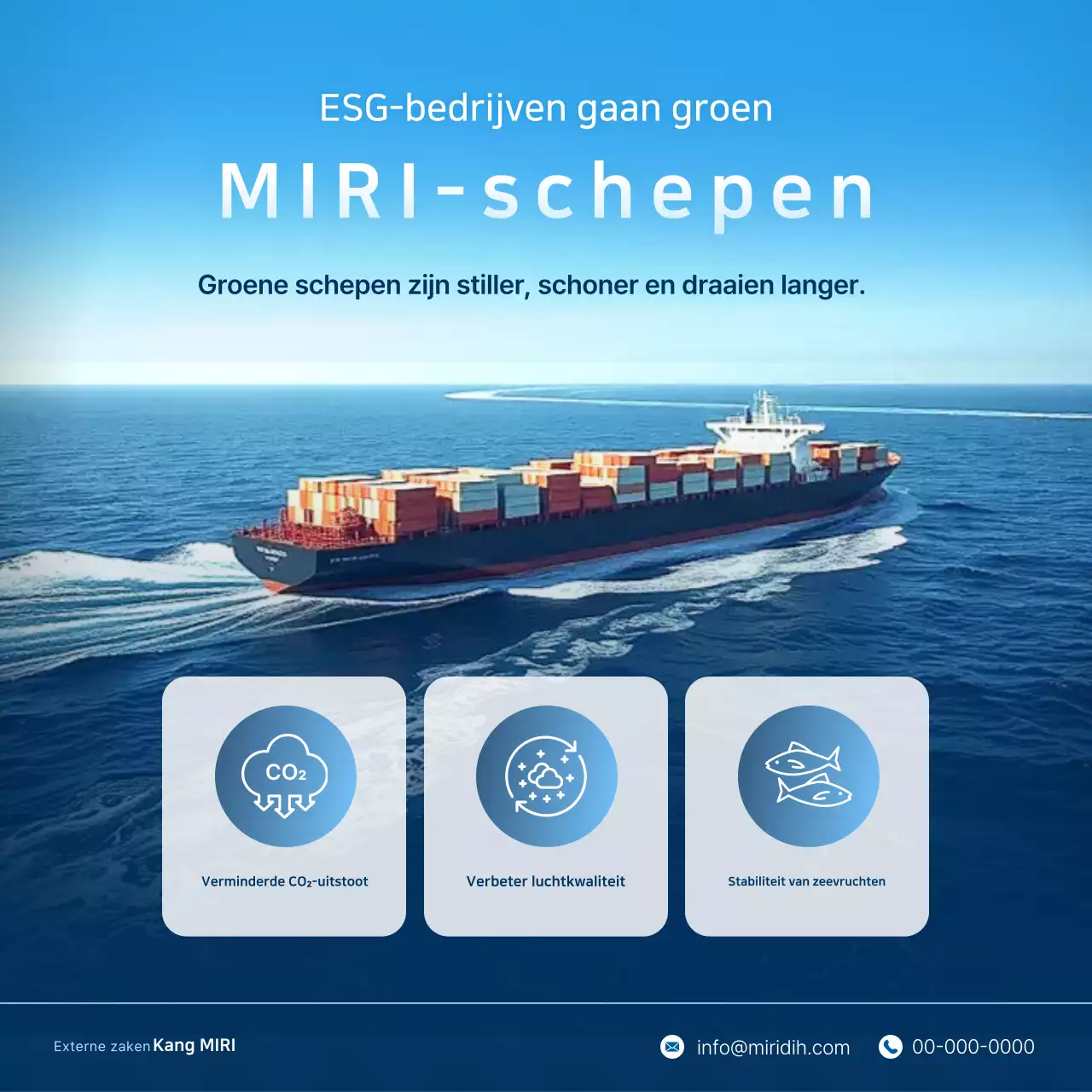 Blauwe moderne milieuvriendelijke promotie