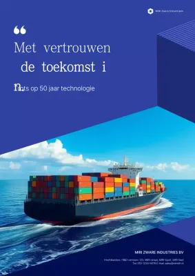 Promotie van de Blauwe Moderne Scheepvaartindustrie