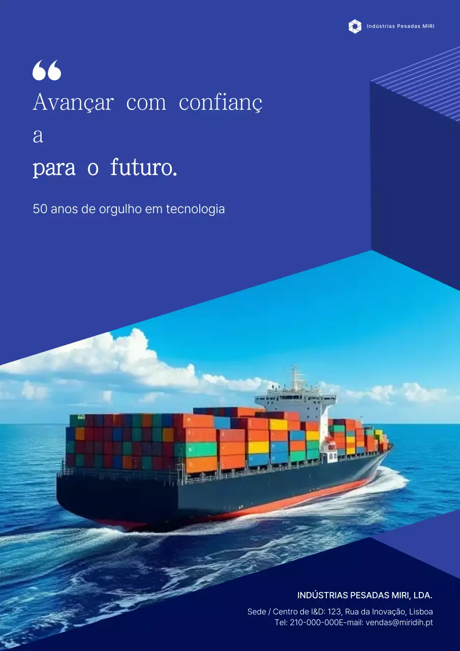 Promoção da Indústria de Navegação Moderna Azul