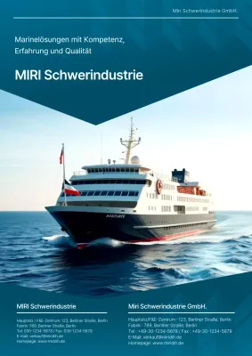 Blaue moderne Marinewerbung