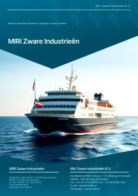 Blauwe moderne maritieme reclame