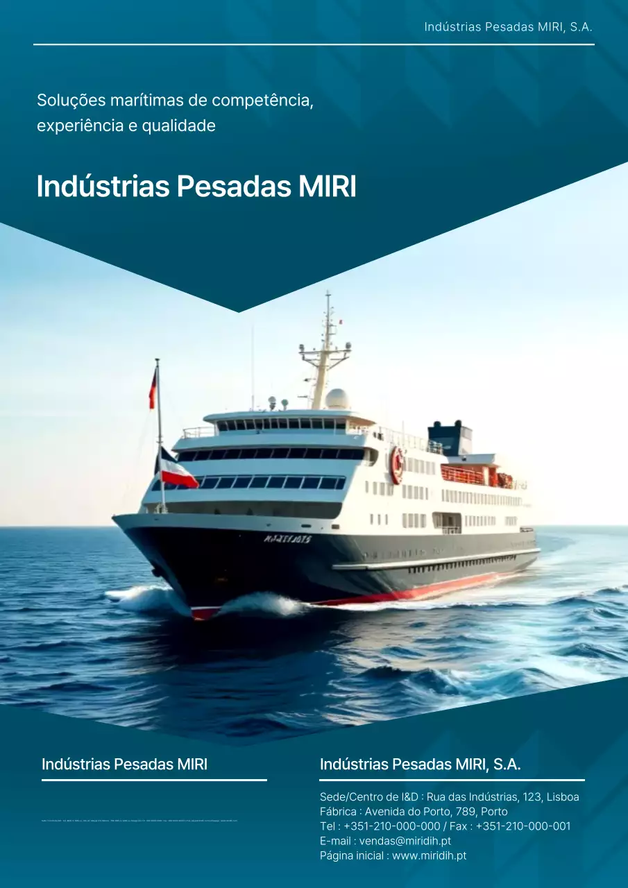 Publicidade Marinha Moderna Azul