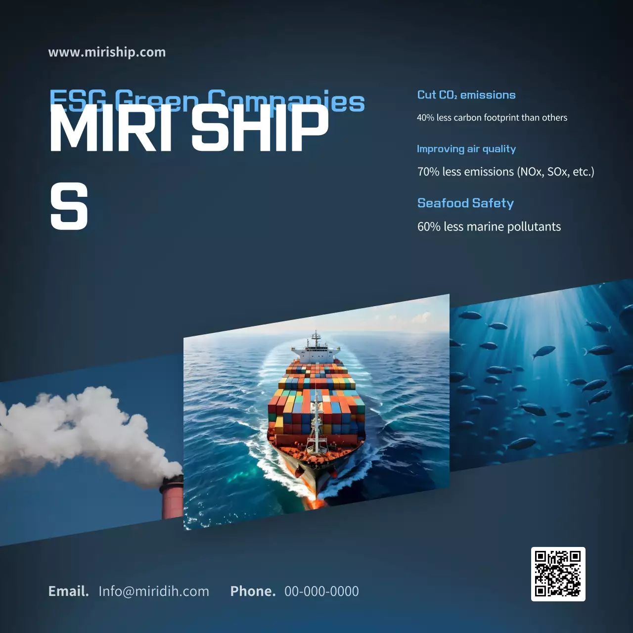 Quảng cáo thân thiện với môi trường hiện đại màu xanh