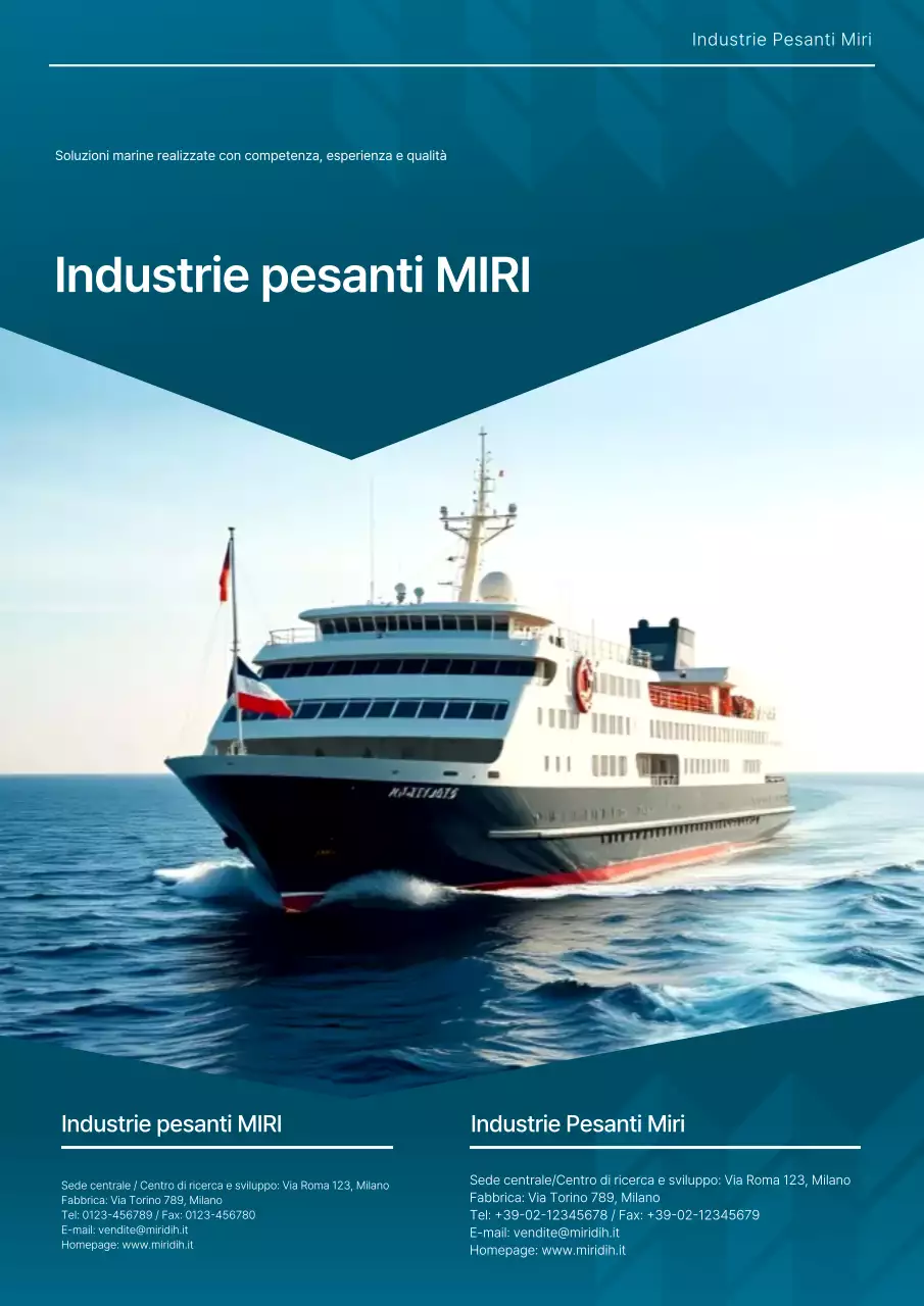 Pubblicità marina moderna blu