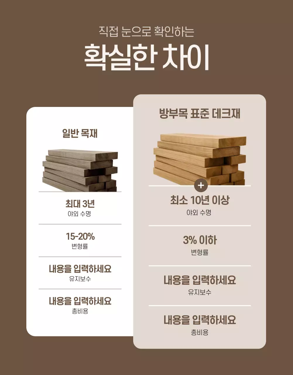 베이지 심플 목재 광고