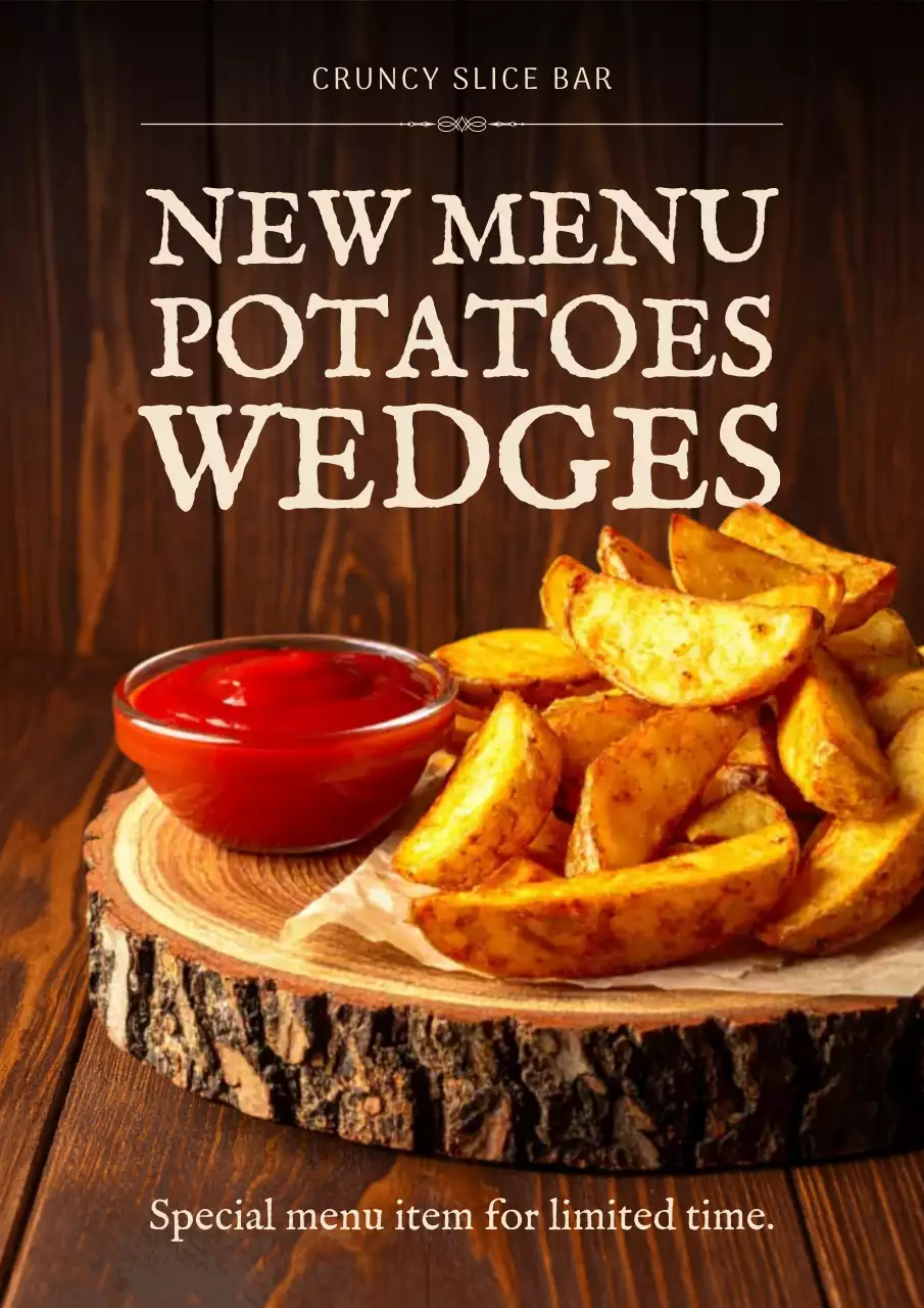 Brown Rustic Food Promotion Menu Poster