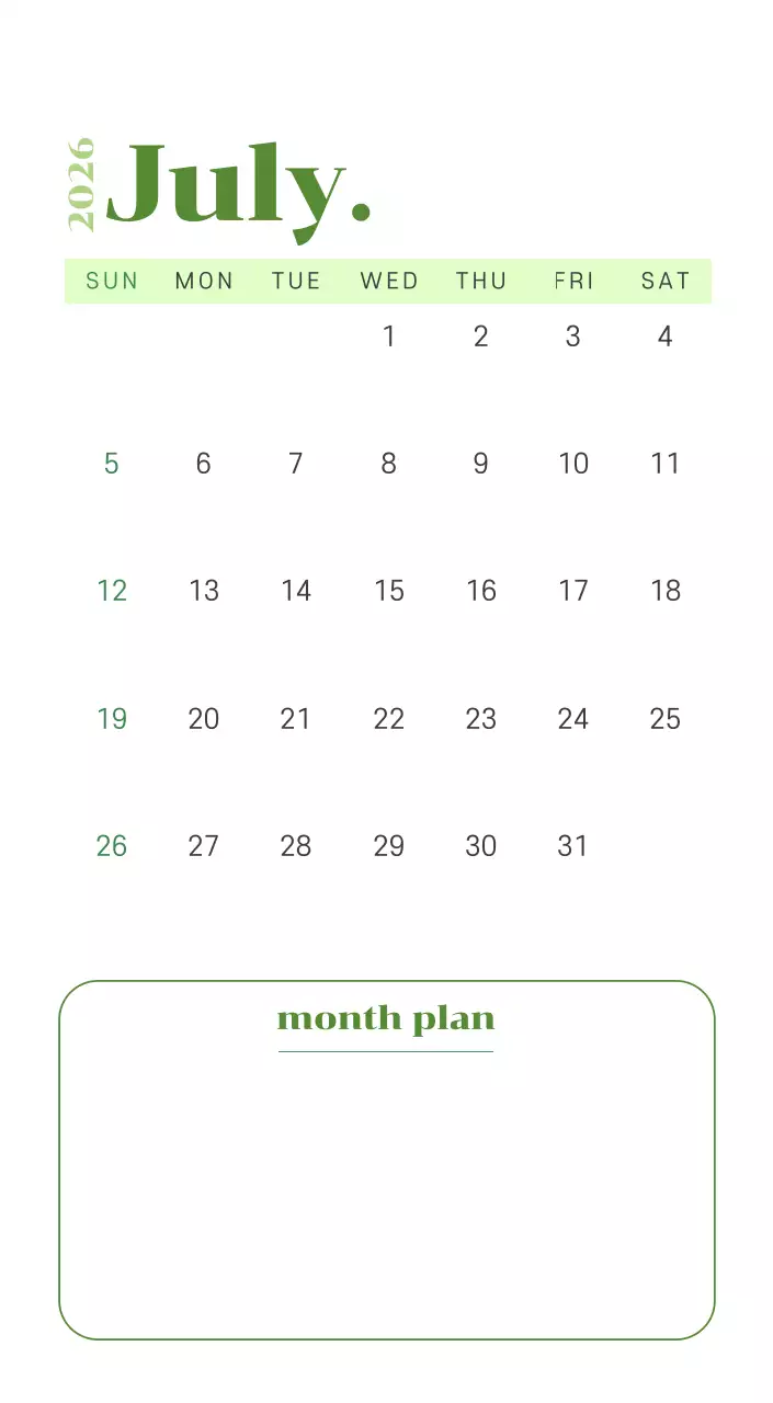 옐로우와 그린 배경에 청소년 일러스트가 담긴 달력