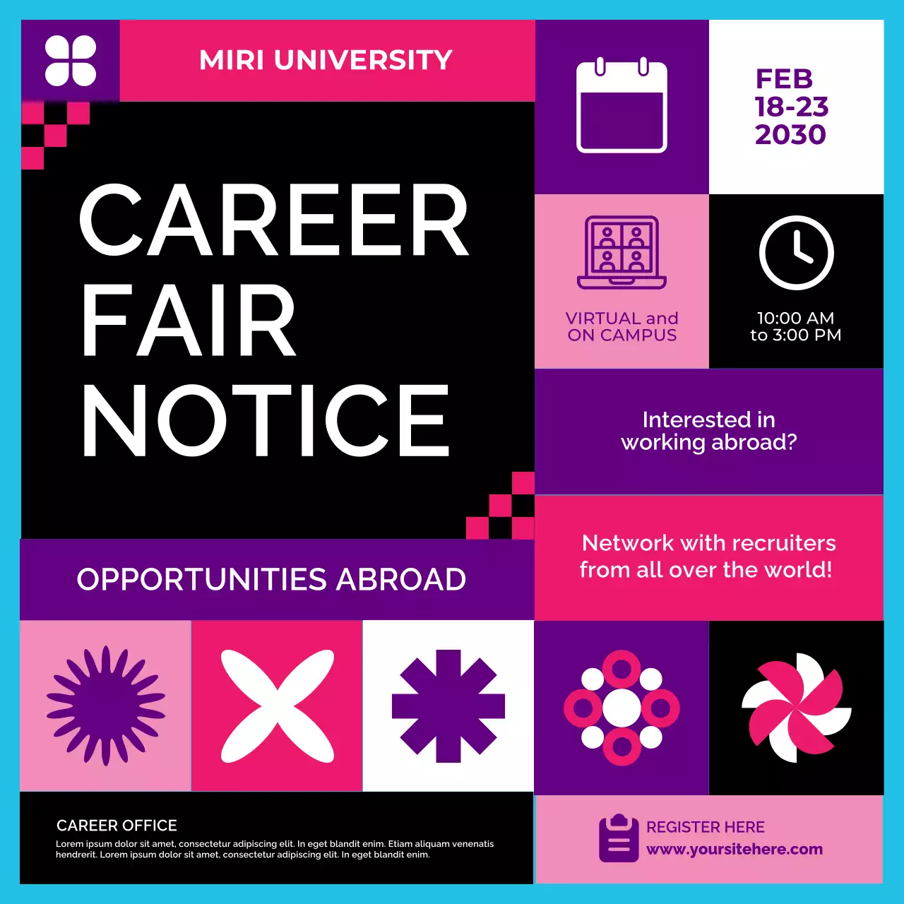 핑크 모던 채용 모집