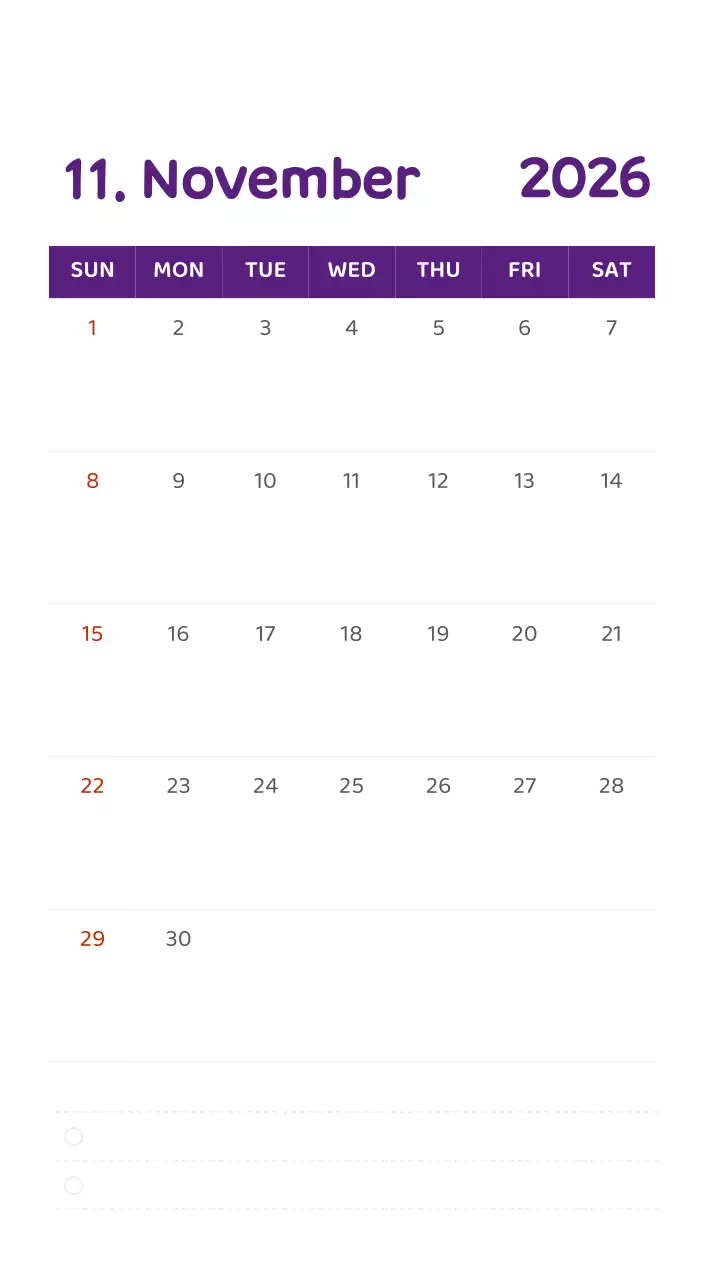 다양한 컬러의 감성적인 일러스트가 들어간 달력