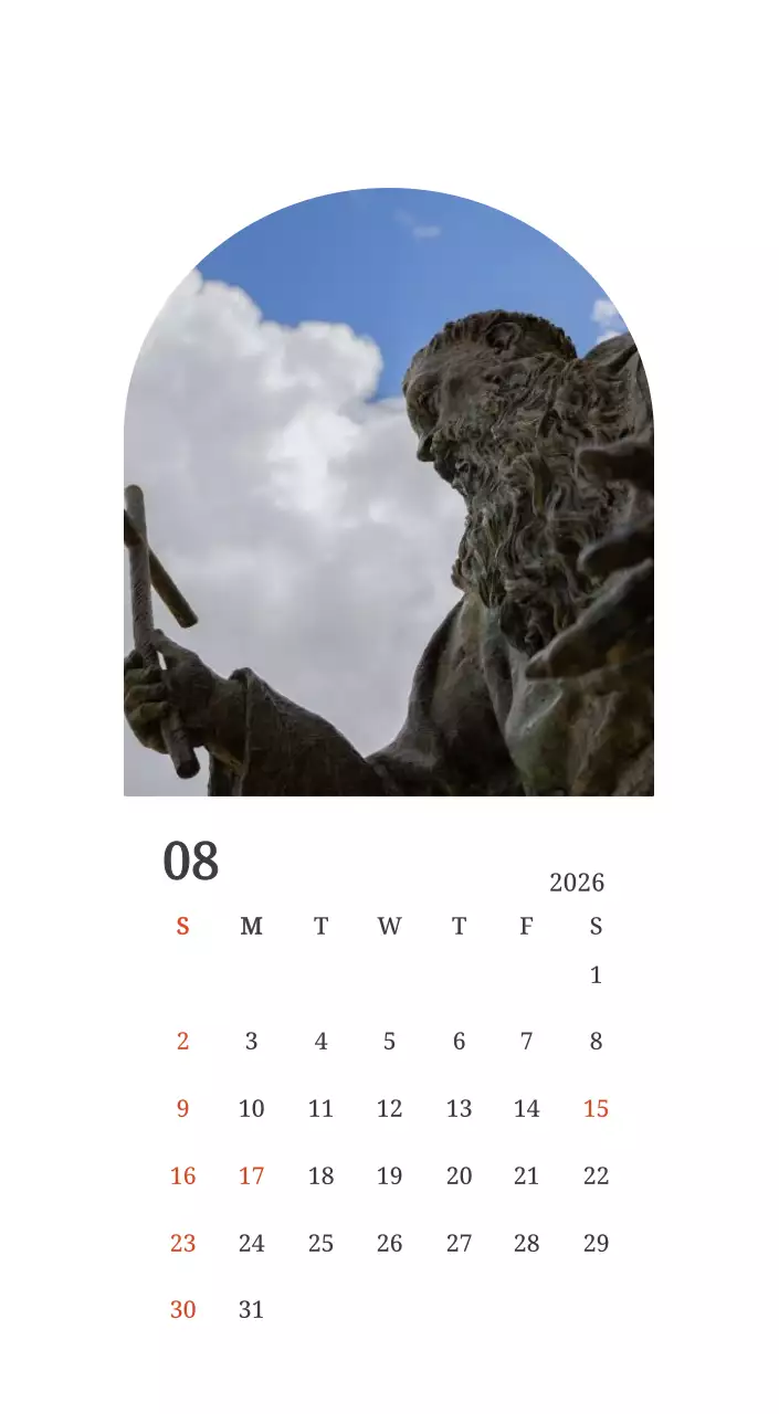 풍경 속 교회가 돋보이는 사진들로 이루어진 달력