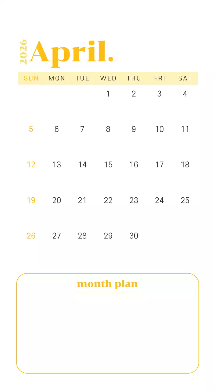 옐로우와 그린 배경에 청소년 일러스트가 담긴 달력