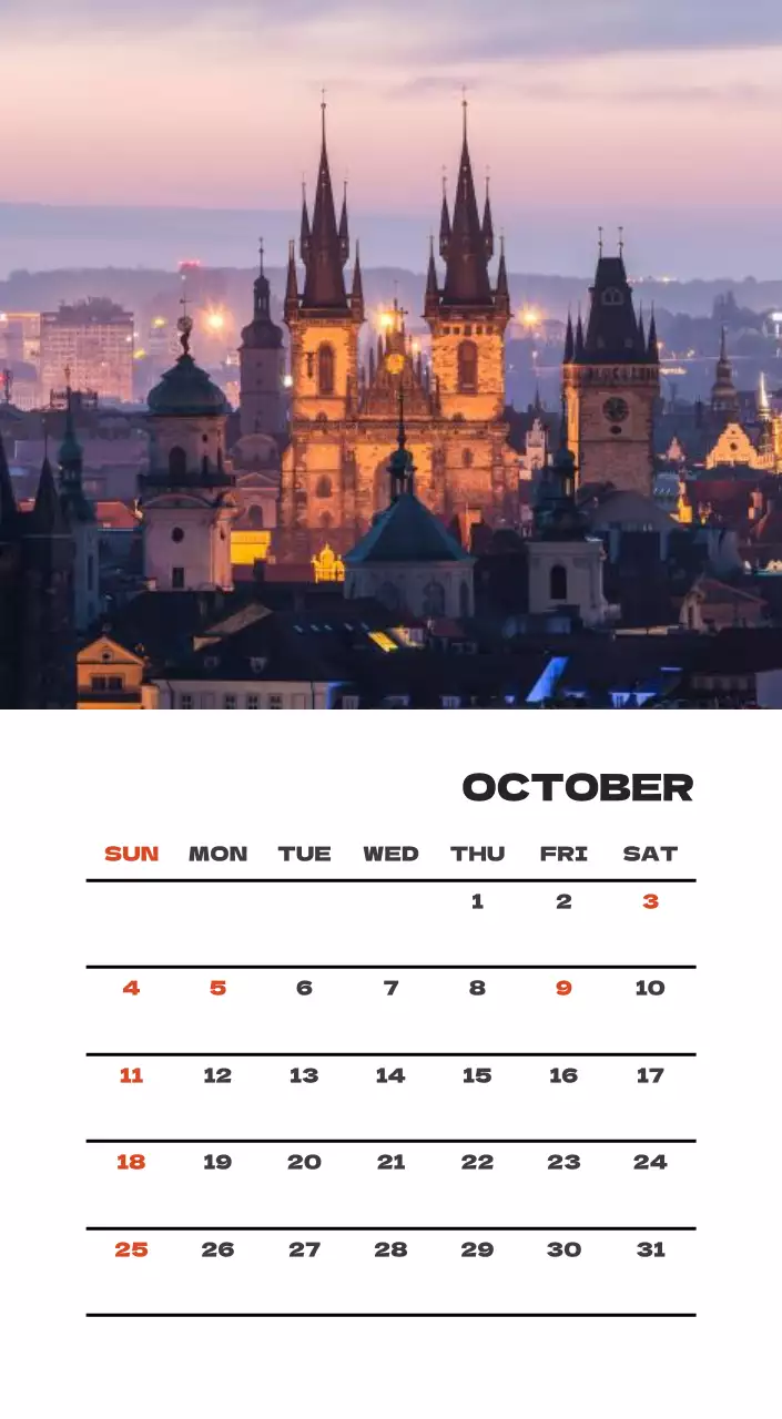 사계절 풍경의 여행 사진과 깔끔하고 과감한 텍스트 레이아웃의 연말 연시 기념 여행사 기업