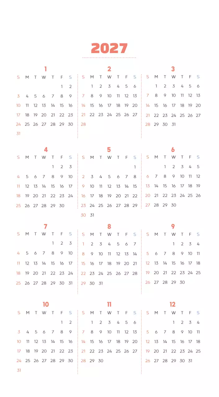 아기자기한 일러스트가 있는 업무용 달력