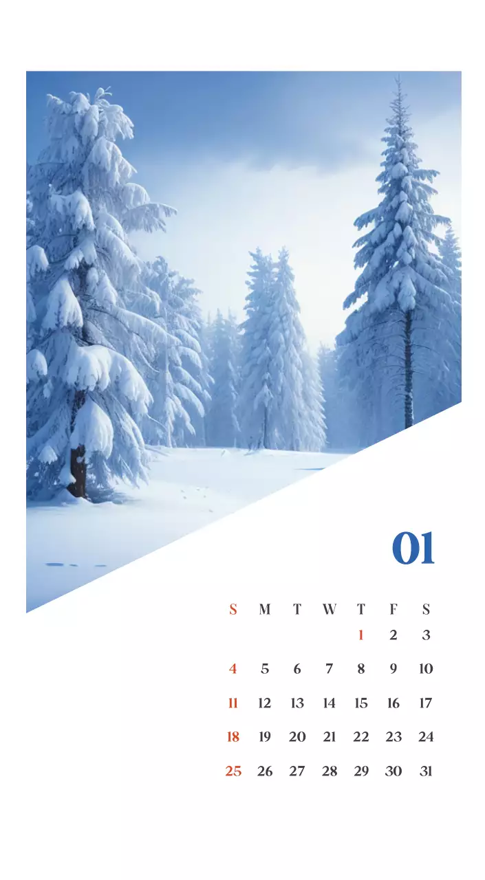 계절별 풍경 사진이 담긴 병원 달력