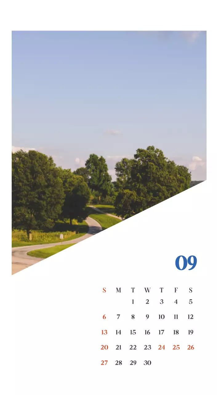 계절별 풍경 사진이 담긴 병원 달력