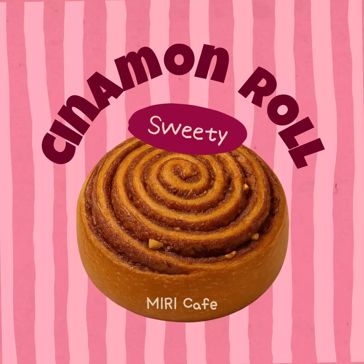 핑크 레트로 베이커리 광고