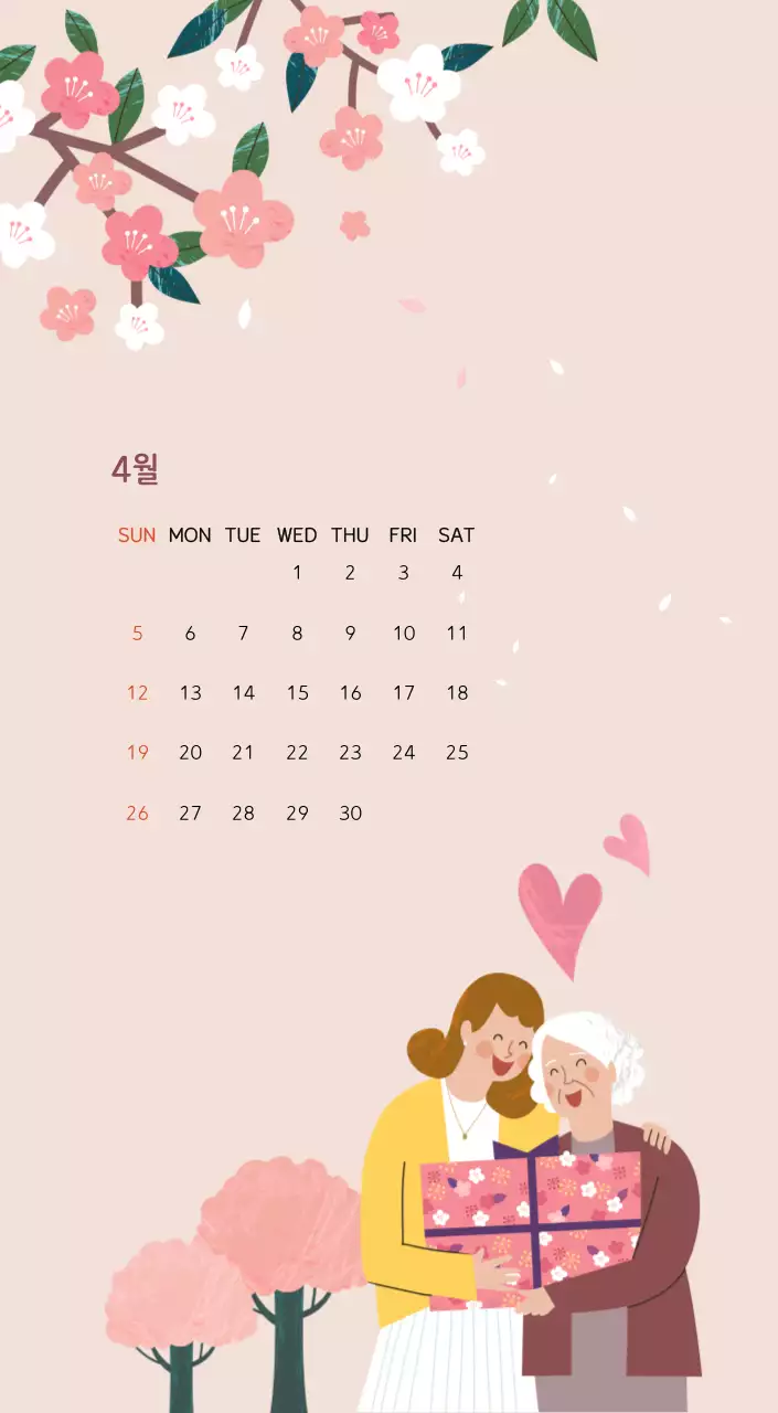 파스텔톤의 따뜻한 가족 컨셉