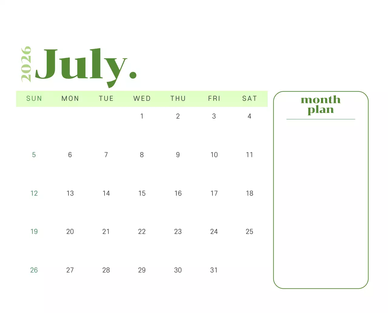 옐로우 그린 배경에 청소년 일러스트가 담긴 달력