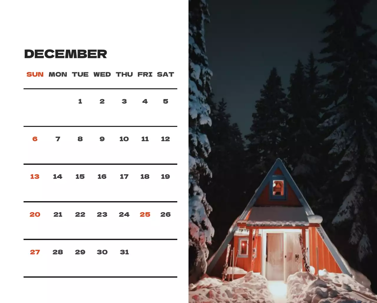 사계절 풍경의 여행 사진과 깔끔하고 과감한 텍스트 레이아웃의 연말 연시 기념 여행사 기업