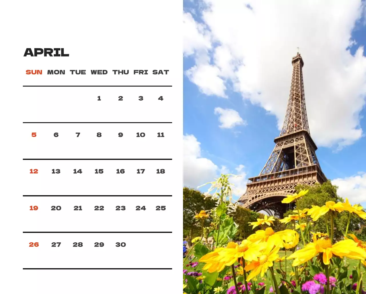 사계절 풍경의 여행 사진과 깔끔하고 과감한 텍스트 레이아웃의 연말 연시 기념 여행사 기업