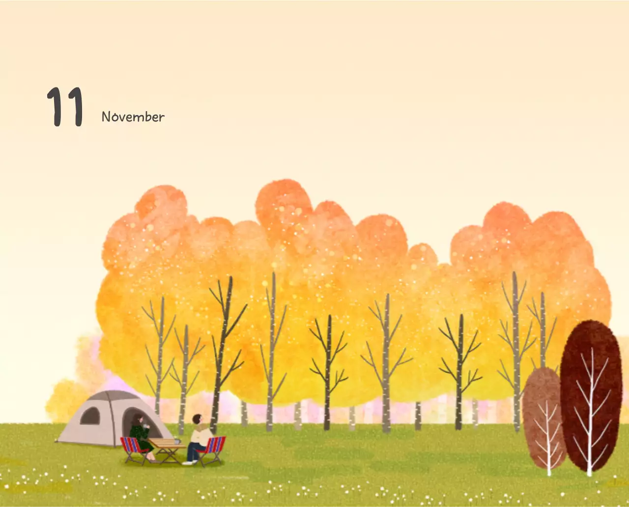 포근한 일러스트가 인상적인 귀여운 달력