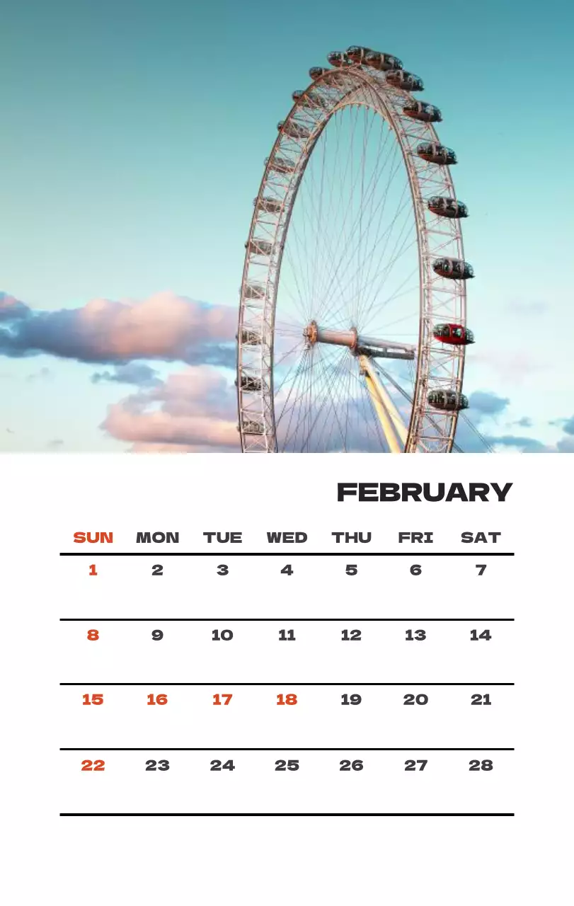 사계절 풍경의 여행 사진과 깔끔하고 과감한 텍스트 레이아웃의 연말 연시 기념 여행사 기업