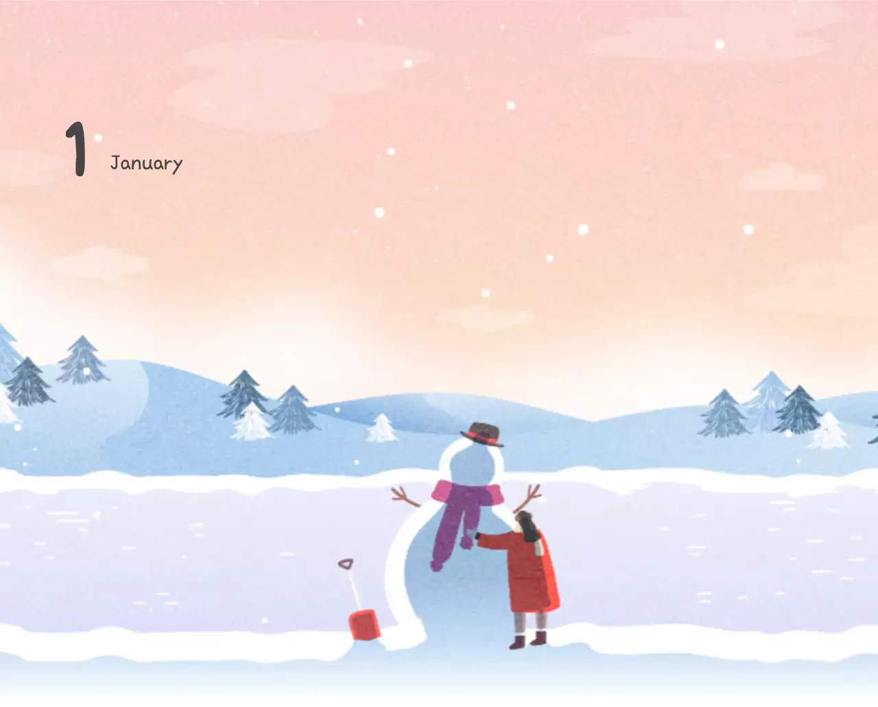 포근한 일러스트가 인상적인 귀여운 달력