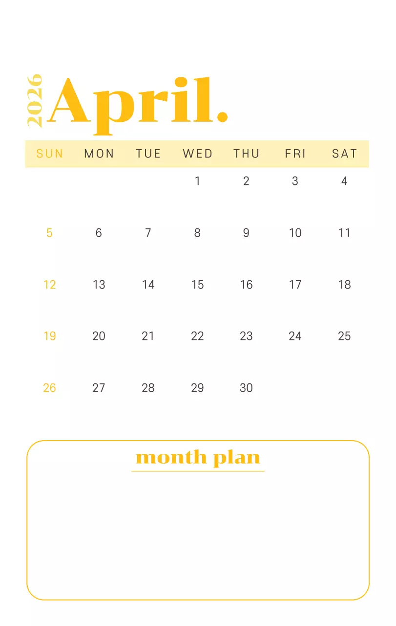 옐로우와 그린 배경에 청소년 일러스트가 담긴 달력