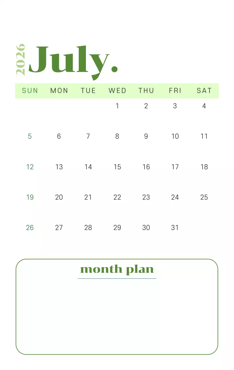 옐로우와 그린 배경에 청소년 일러스트가 담긴 달력