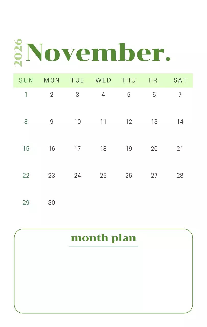 옐로우와 그린 배경에 청소년 일러스트가 담긴 달력