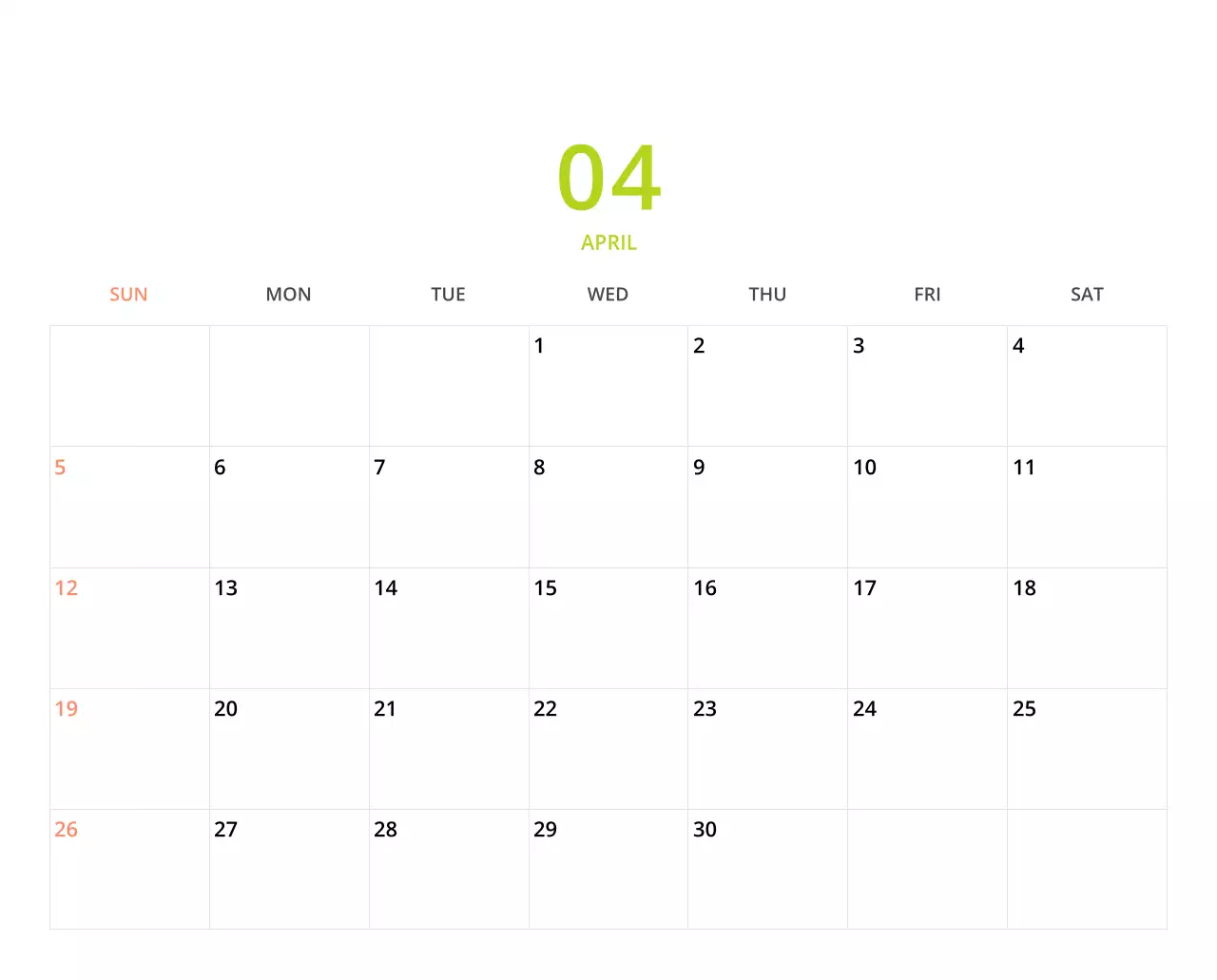 귀여운 일러스트 초록색 가족테마 탁상달력