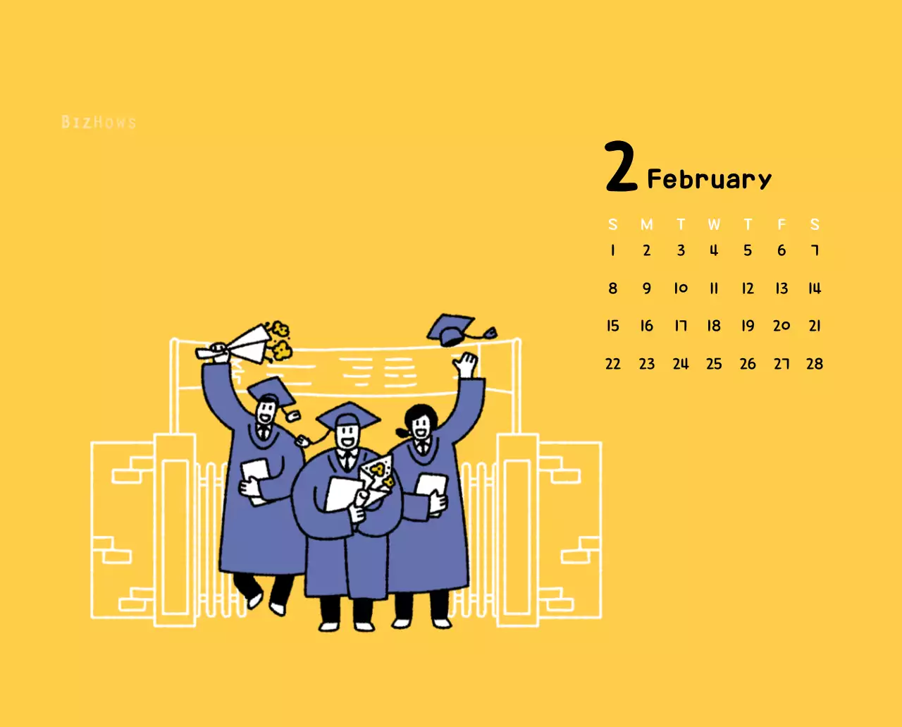 귀여운 일러스트의 신년 달력