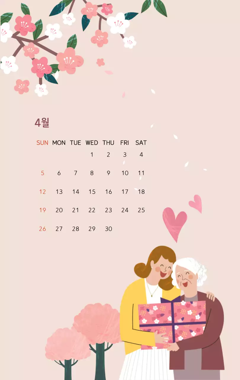 파스텔톤의 따뜻한 가족 컨셉