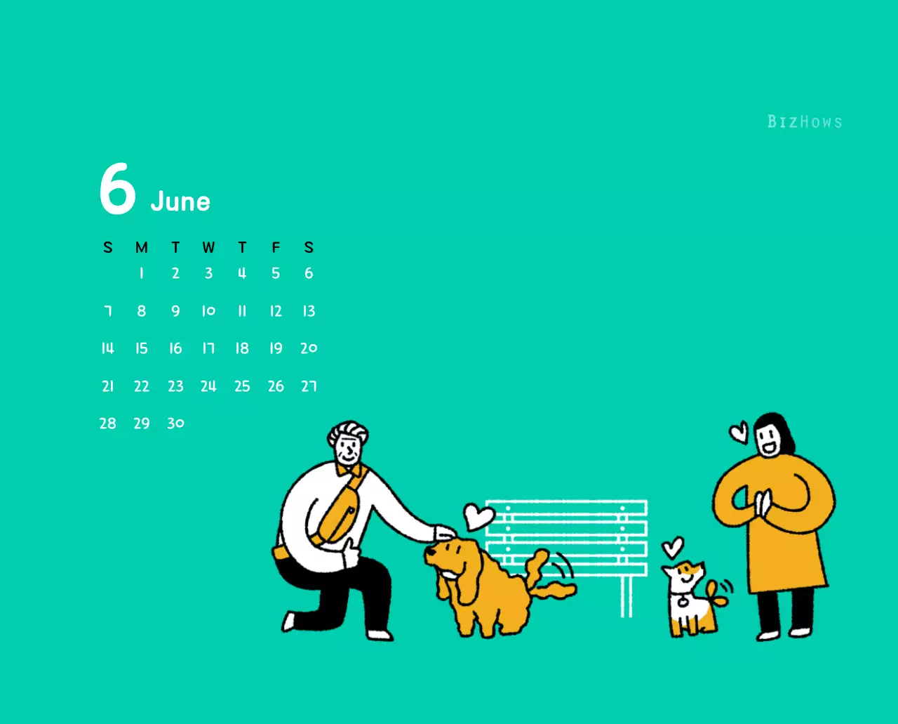 귀여운 일러스트의 신년 달력