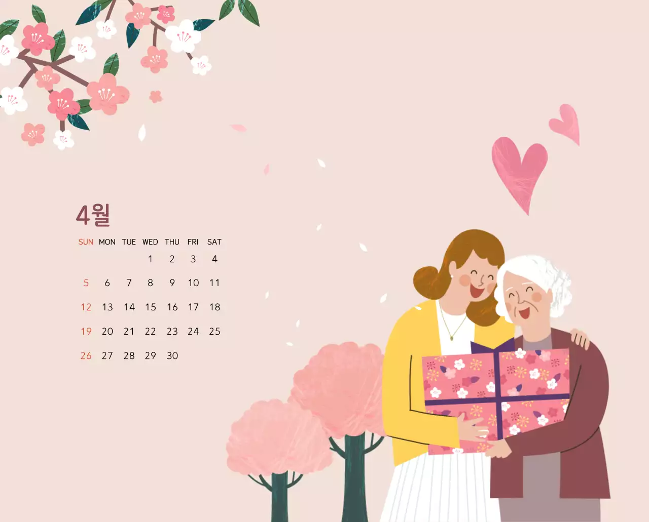 파스텔톤의 따뜻한 가족 컨셉