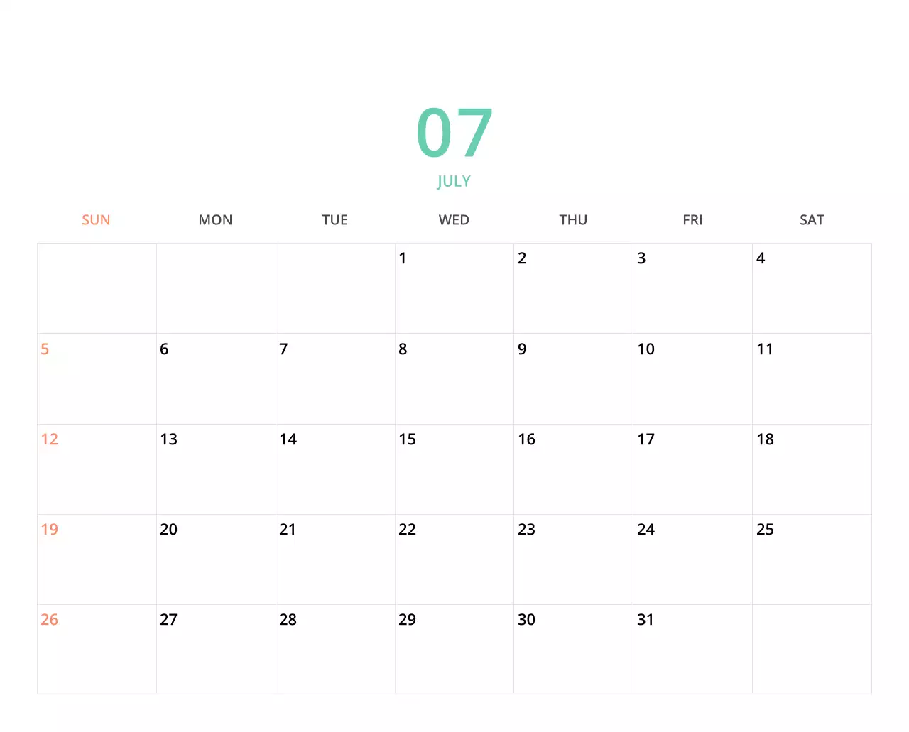 귀여운 일러스트 초록색 가족테마 탁상달력